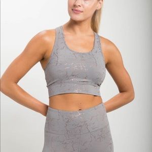 Foil sports bra
